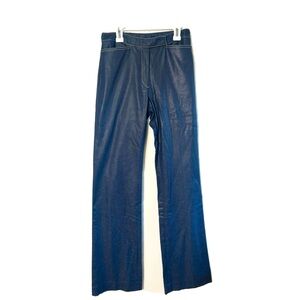 PARASUCO COLLECTION WOMEN HIGH RISE BLUE COATED SHINY STRAIGHT LEGS SIZE 6